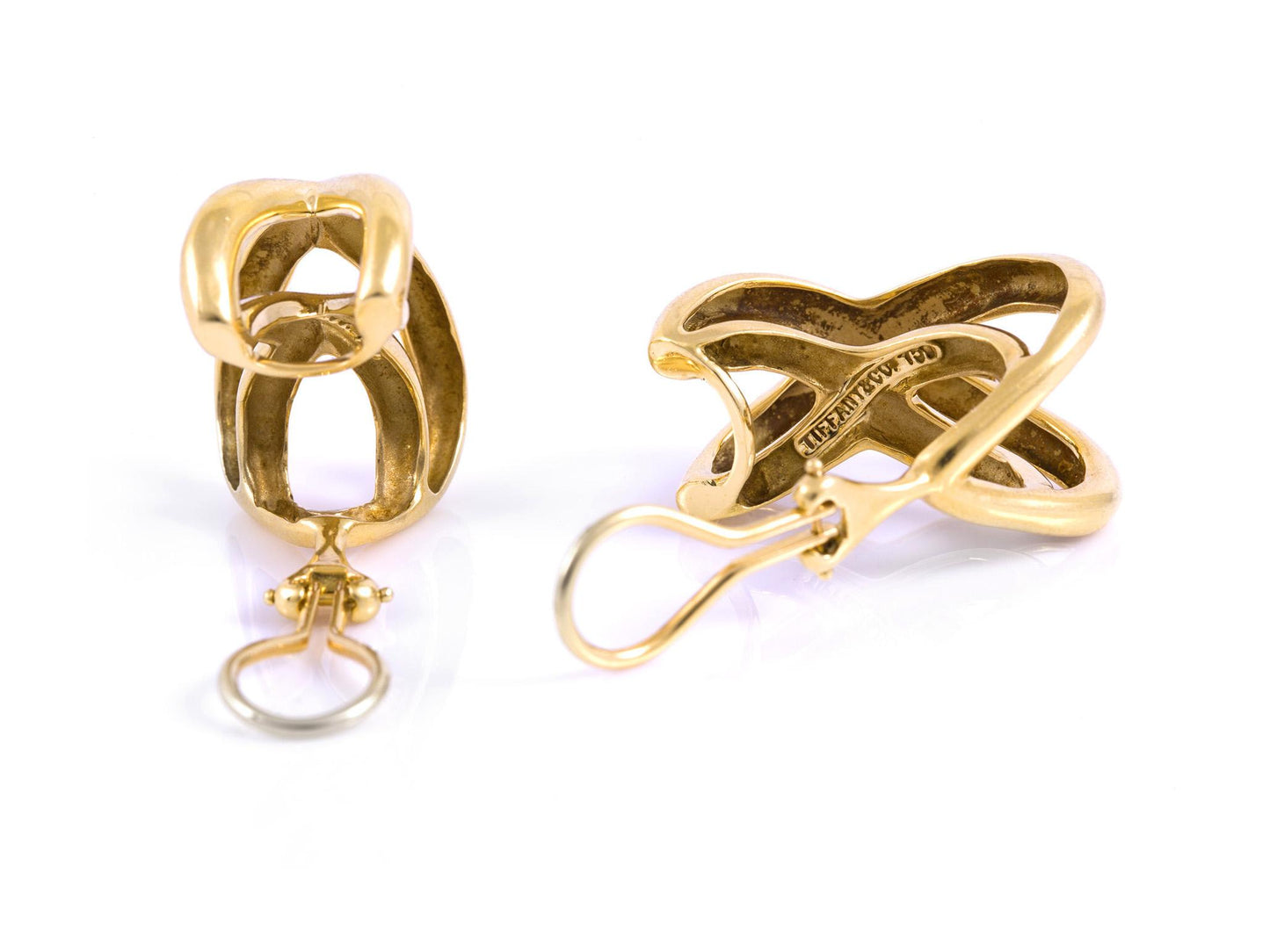 Vintage 1980s Tiffany & Co. Gold X Earrings