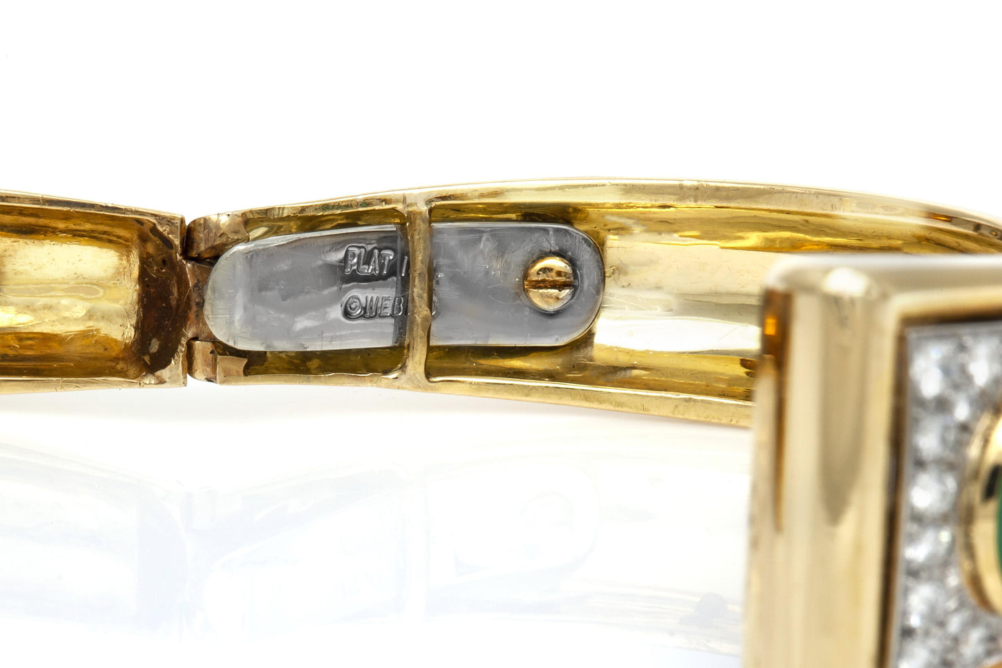Vintage 1970s David Webb Gold Collar Necklace with Diamonds