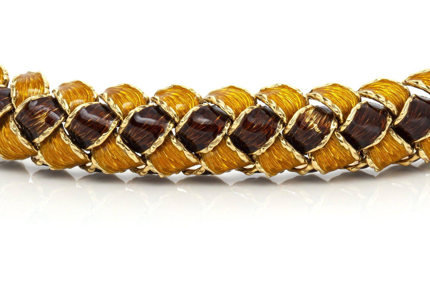 Vintage 1970s Piaget Enamel Bracelet and Earrings Set