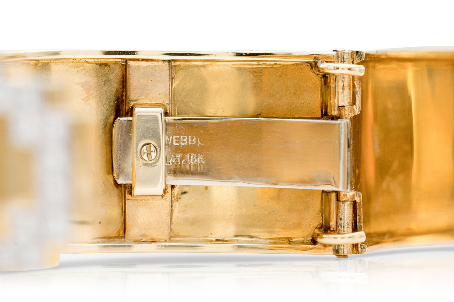 Vintage 1970s David Webb Gold and Diamond Cuff Bracelet