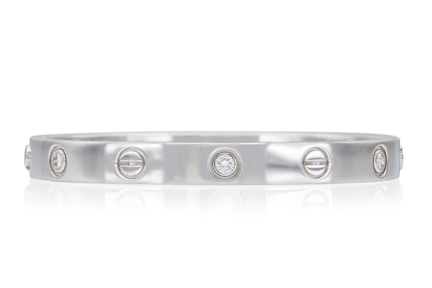 Vintage 1990s Cartier Love Bracelet with 6 Diamonds