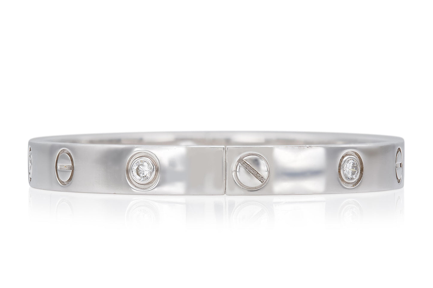 Vintage 1990s Cartier Love Bracelet with 6 Diamonds