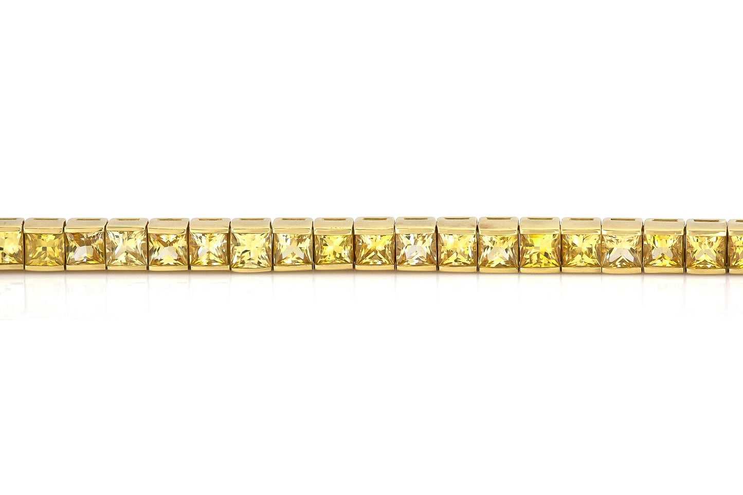8.50 Carat Yellow Sapphire Line Bracelet