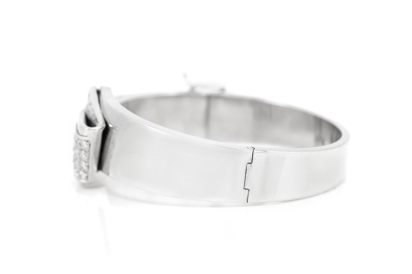 White Gold Bangle Bracelet with 2.00 Carats of Diamonds