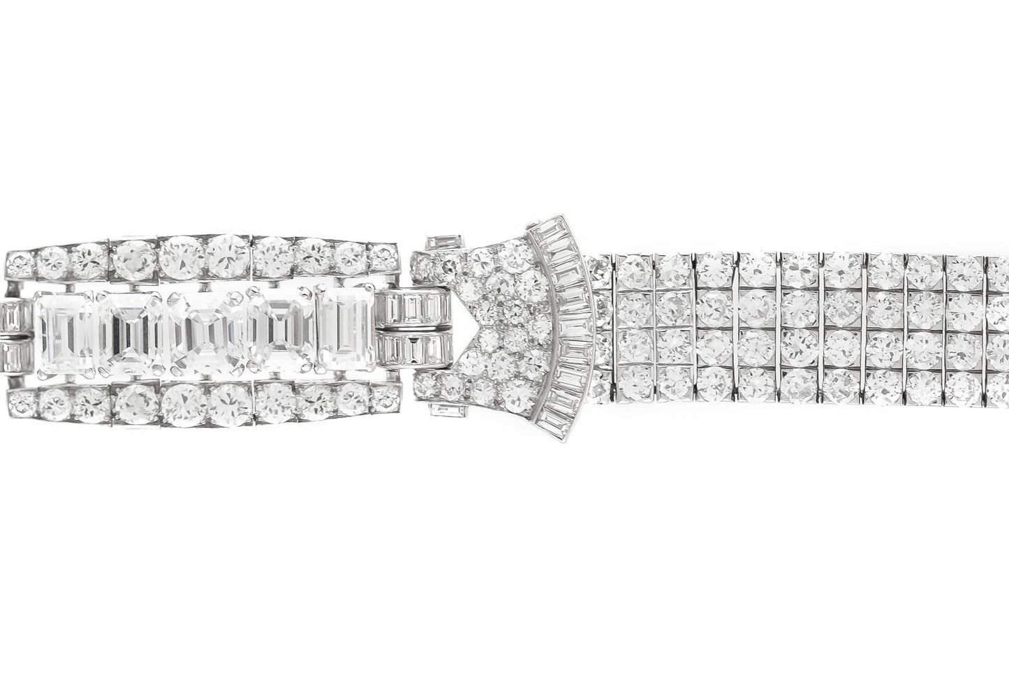 Vintage 1940s 30.73 Carat Diamond Bracelet