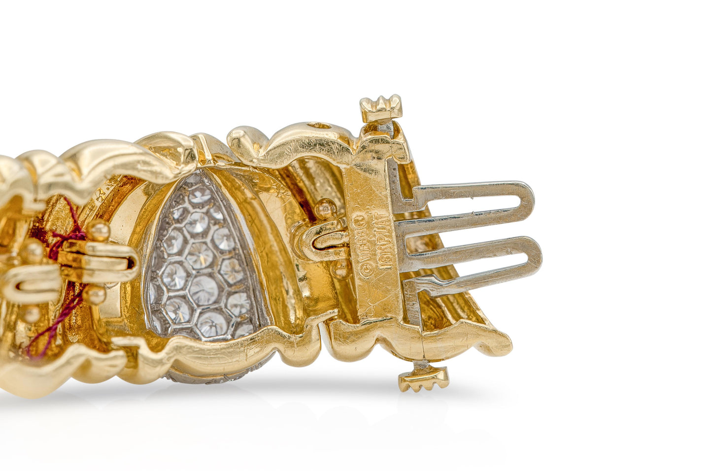 Vintage 1970s David Webb Gold and Diamond Bracelet