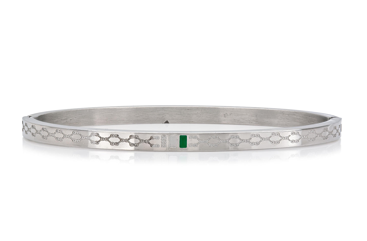 Gucci White Gold Bangle Bracelet