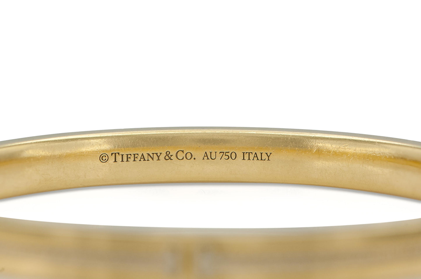 Tiffany & Co. T Hinged Bangle Bracelet with Diamonds