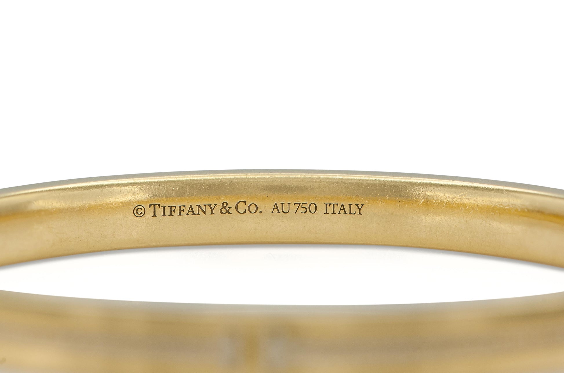 Tiffany & Co. T Hinged Bangle Bracelet with Diamonds