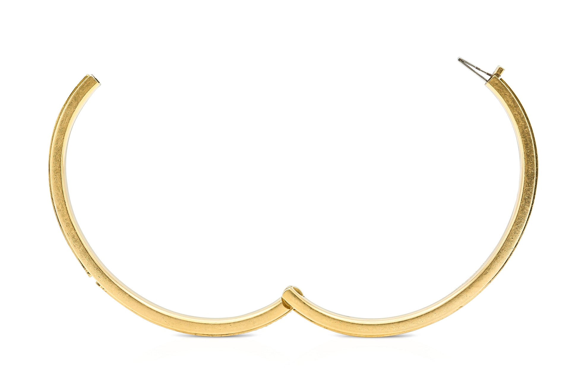 Tiffany & Co. T Hinged Bangle Bracelet with Diamonds