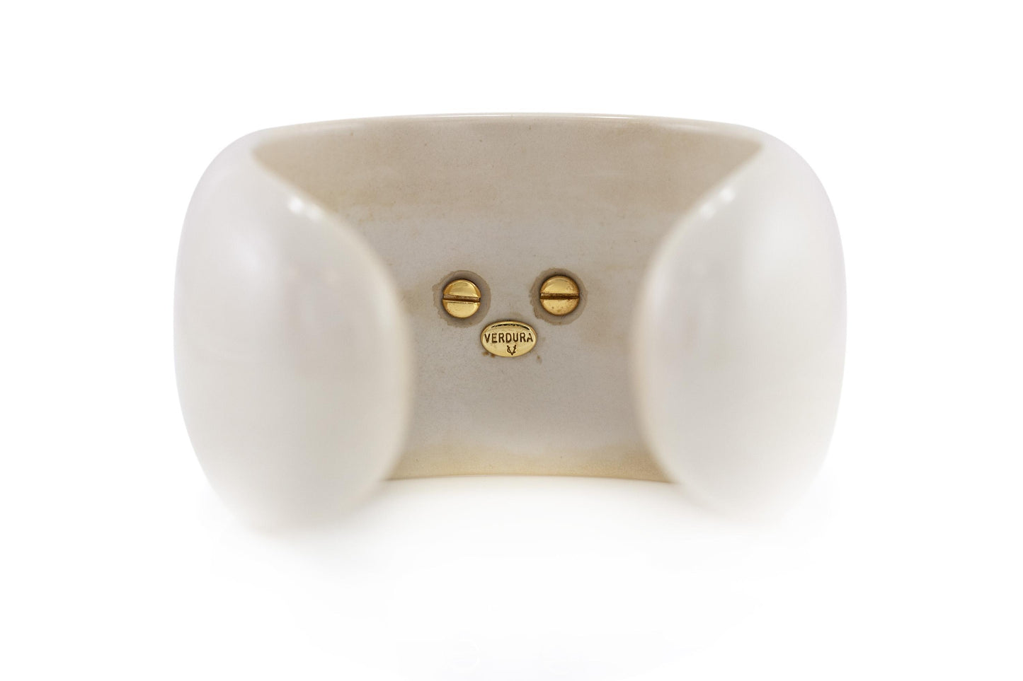 Verdura Cacholong Maltese Cross Cuff Bracelet