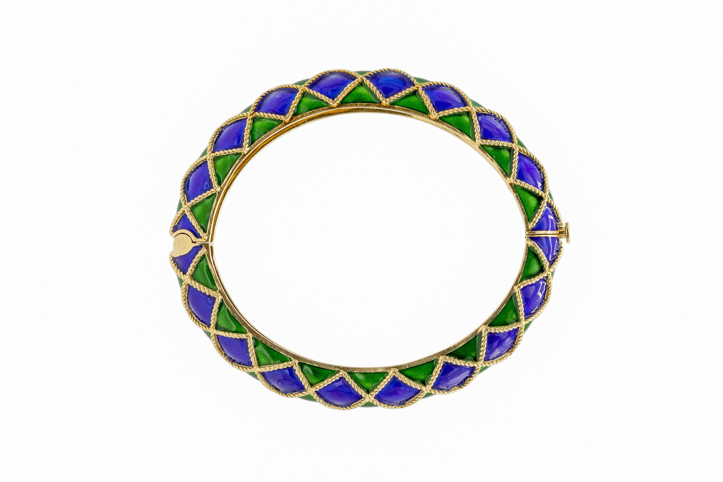 Vintage 1980s Mauboussin Enamel Bangle