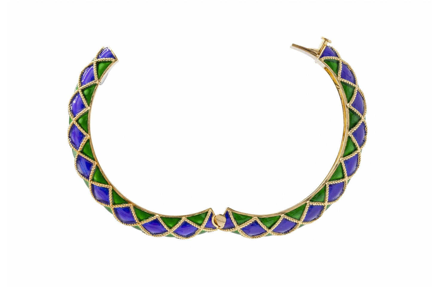 Vintage 1980s Mauboussin Enamel Bangle