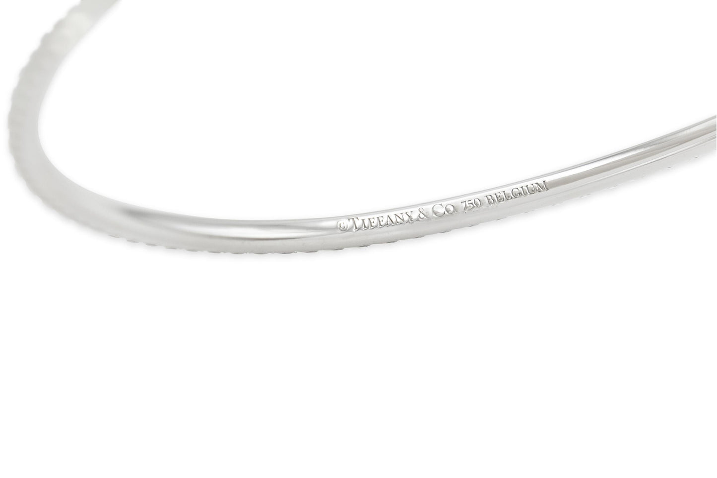 Tiffany & Co. "Metro" White Gold Bangle Bracelet