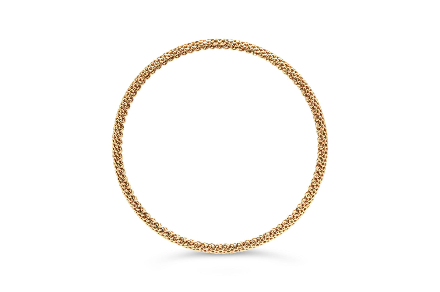 Tiffany & Co. Somerset Rigid Mesh Gold Bangle