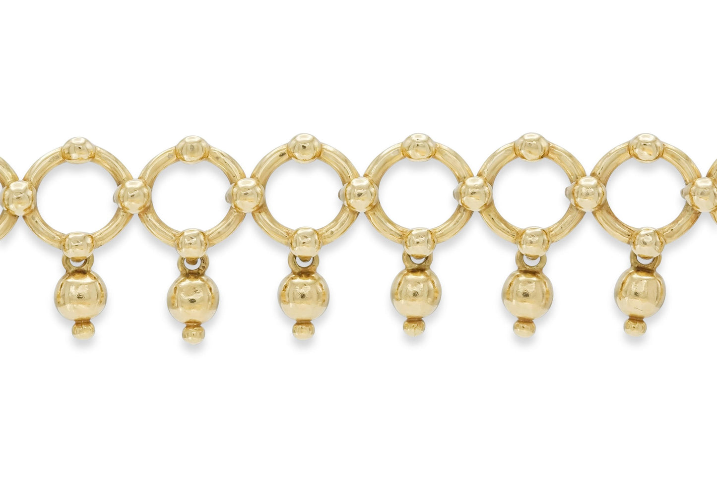 Vintage 1990s Tiffany & Co. Gold Circles and Beads Bracelet