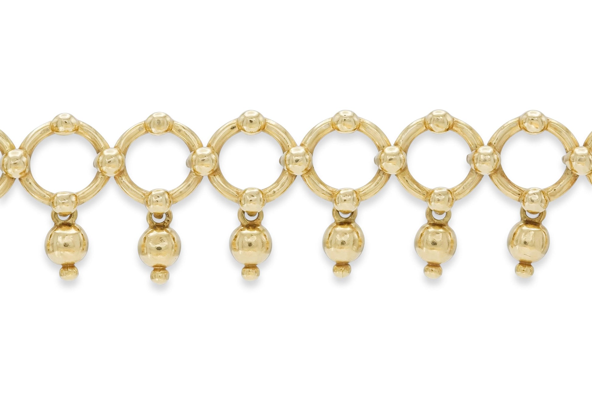 Vintage 1990s Tiffany & Co. Gold Circles and Beads Bracelet