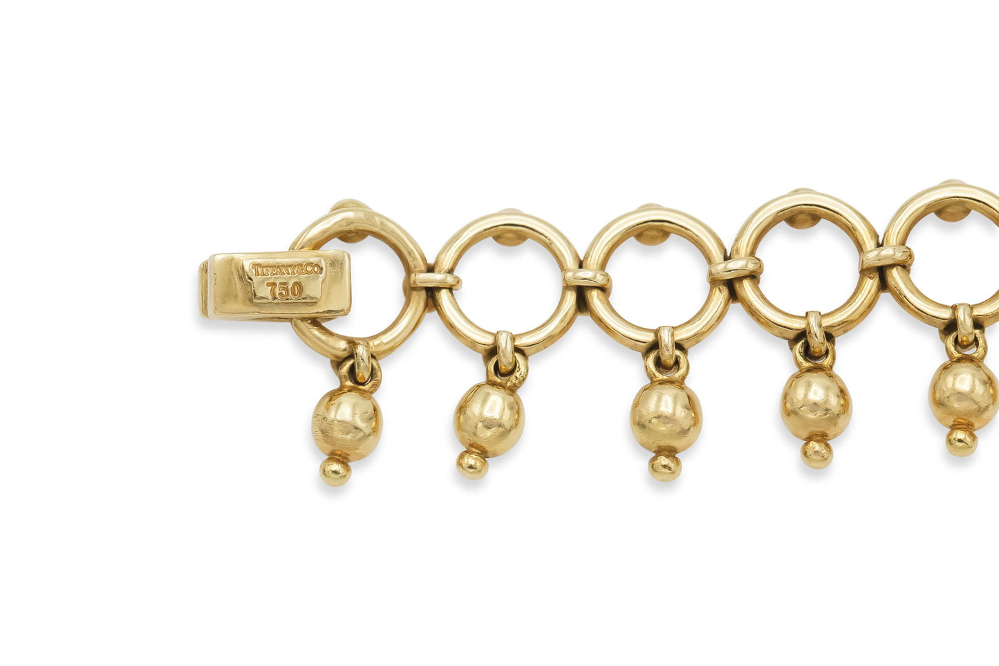 Vintage 1990s Tiffany & Co. Gold Circles and Beads Bracelet