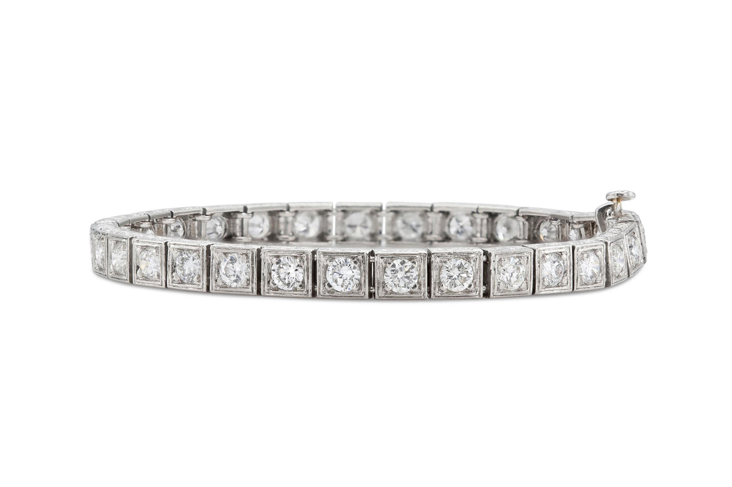 Vintage 1940s 5.15 Carat Diamond Line Bracelet