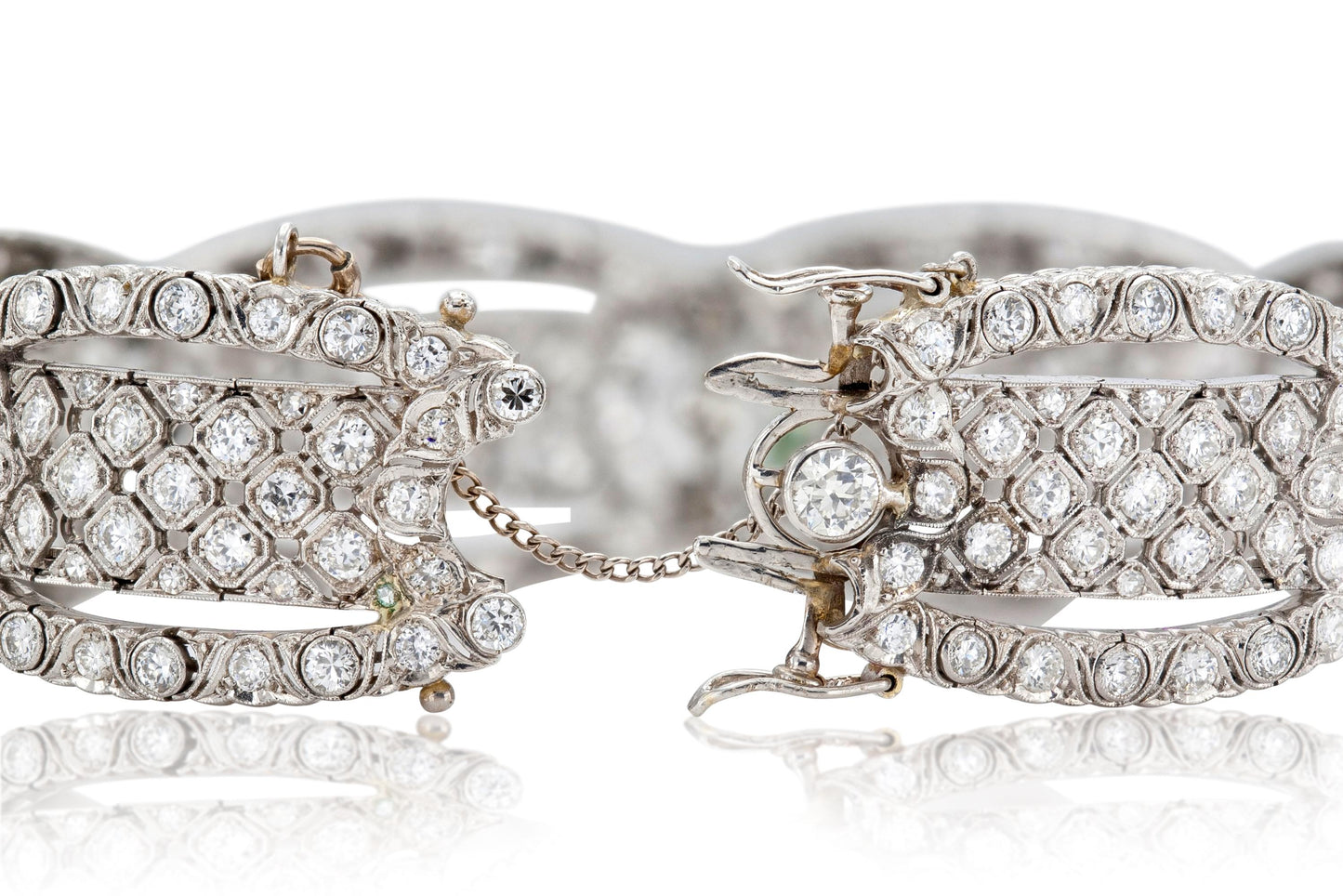 Antique Art Deco 1920s 20.00 Carat Old European Cut Diamond Bracelet