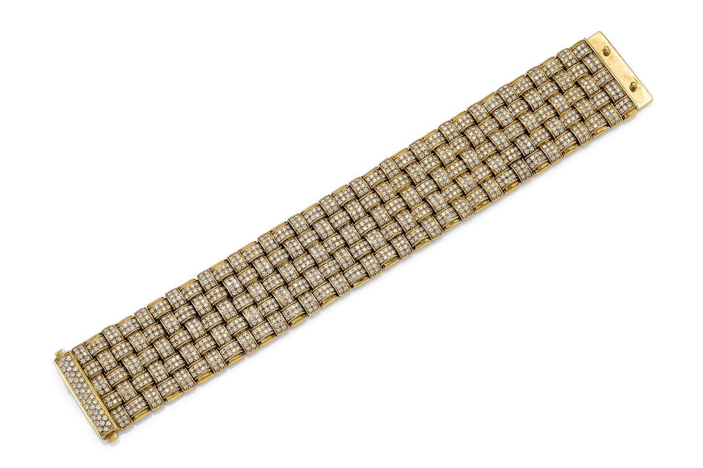Vintage 1990s Roberto Coin Appassionata Gold Bracelet with Diamonds