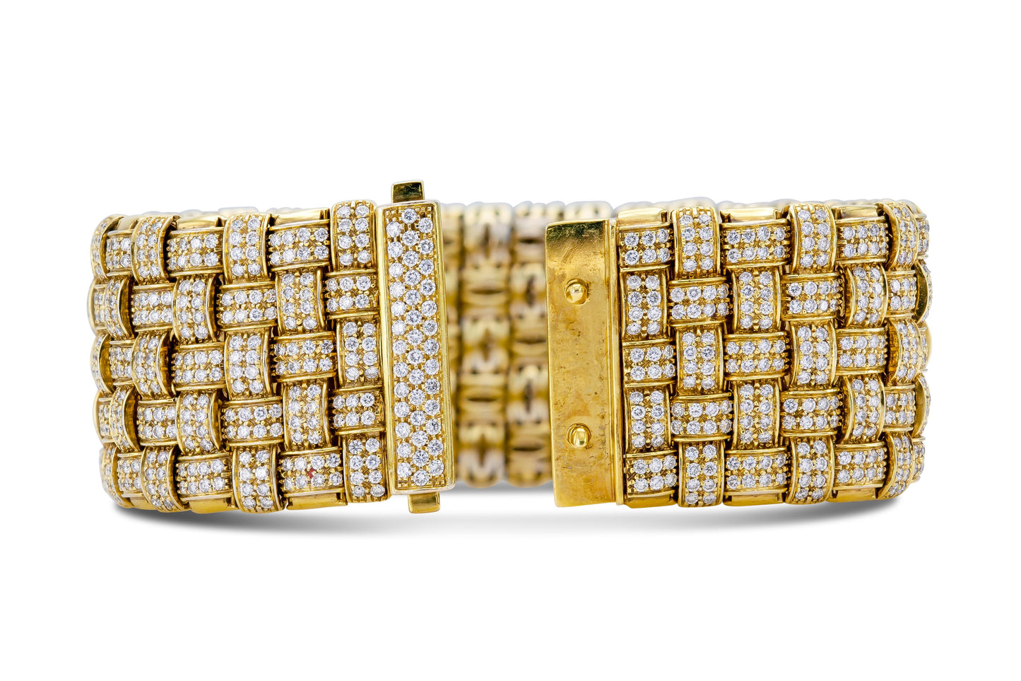 Vintage 1990s Roberto Coin Appassionata Gold Bracelet with Diamonds