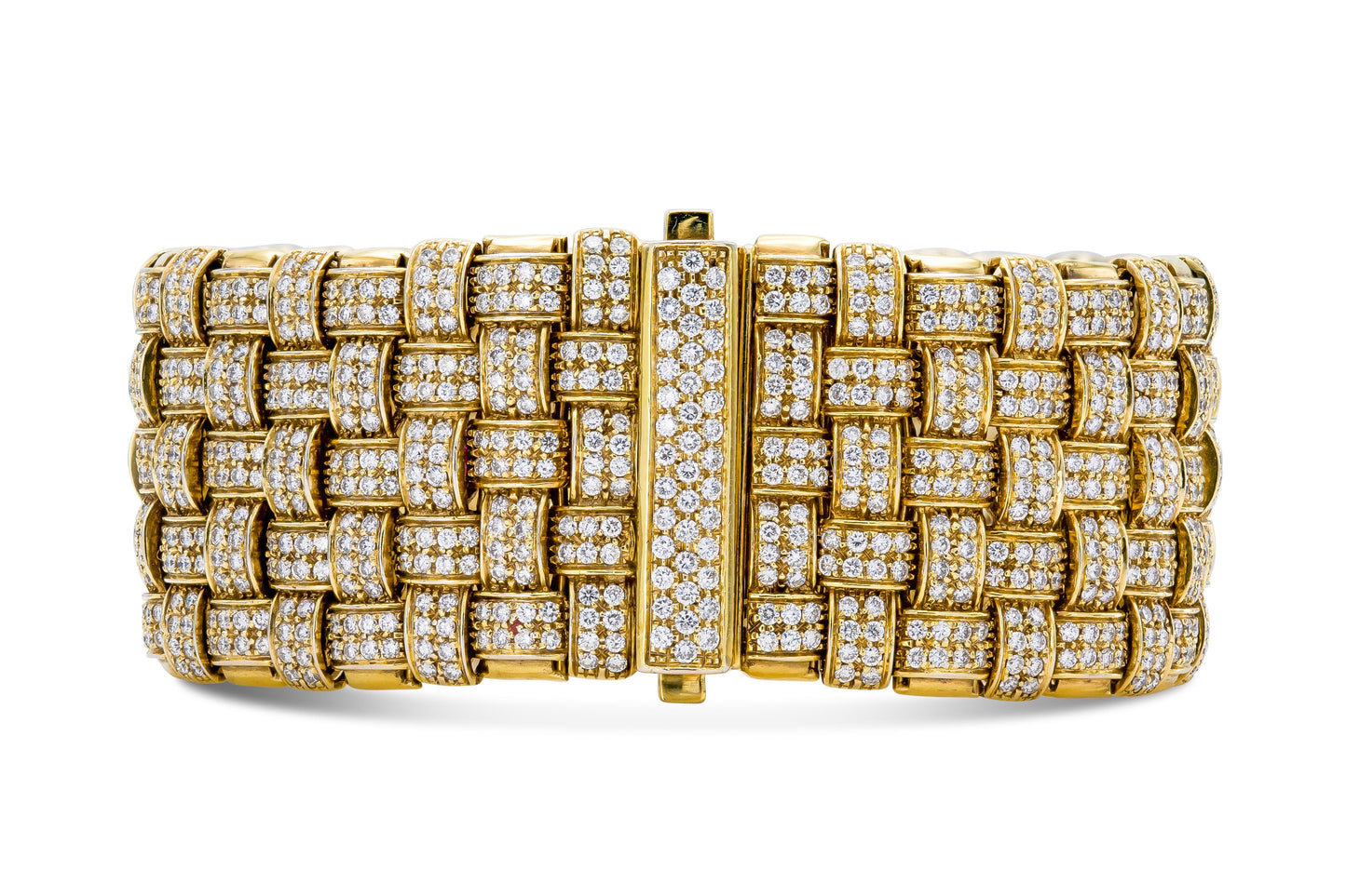 Vintage 1990s Roberto Coin Appassionata Gold Bracelet with Diamonds