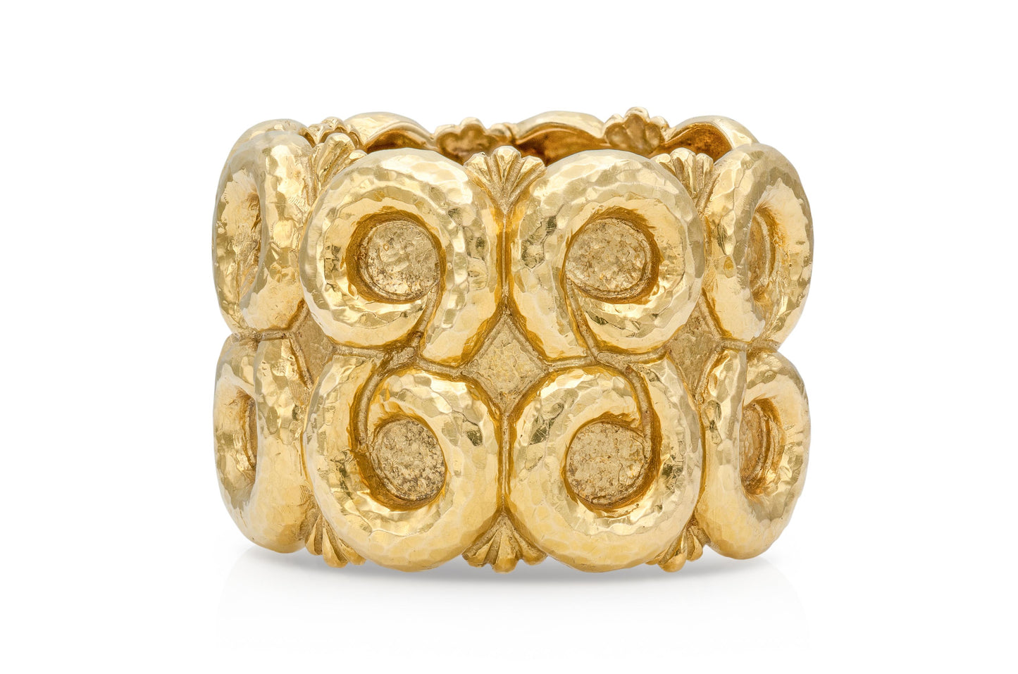 Vintage 1960s David Webb Gold Swirl Cuff Bracelet