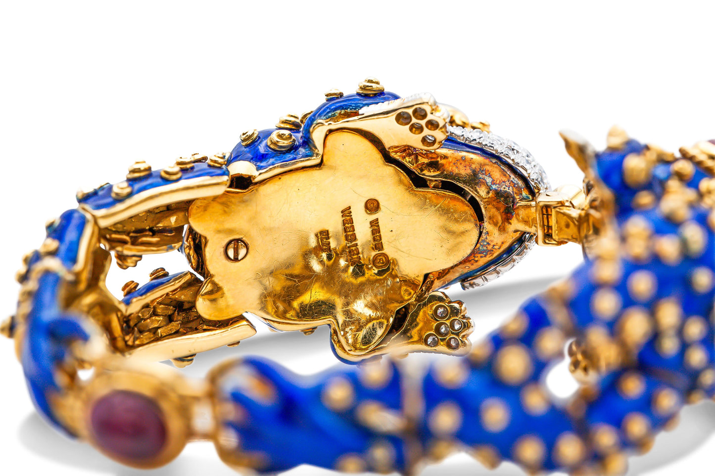 Vintage 1960s David Webb Double Headed Frog Bracelet