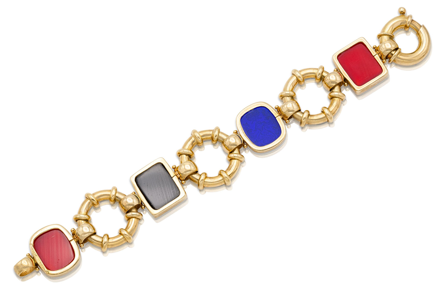 Vintage 1960s Intaglio Link Bracelet