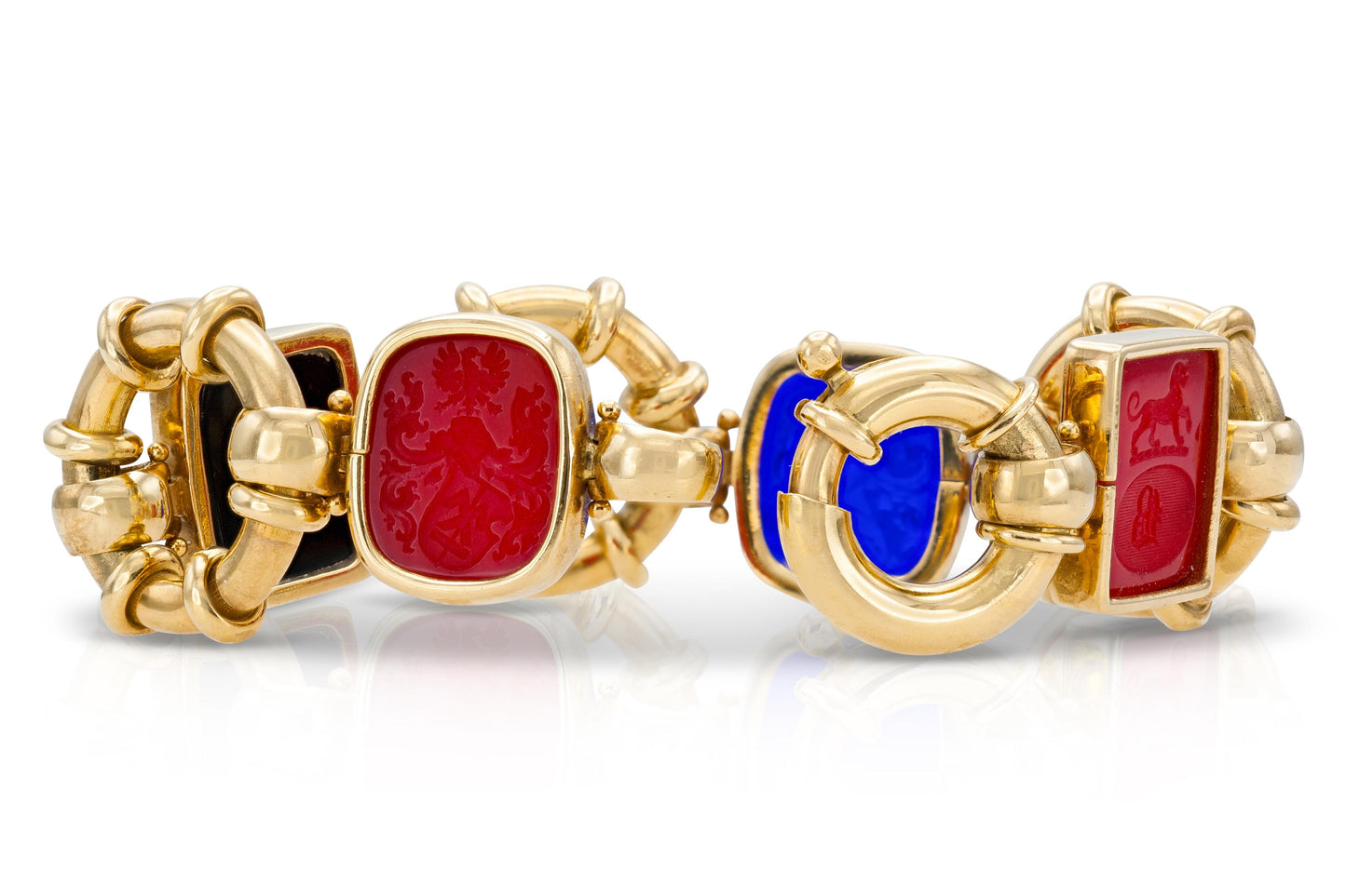 Vintage 1960s Intaglio Link Bracelet