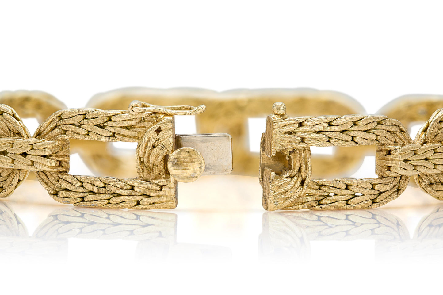 Vintage 1990s Buccellati Braided Gold Link Bracelet