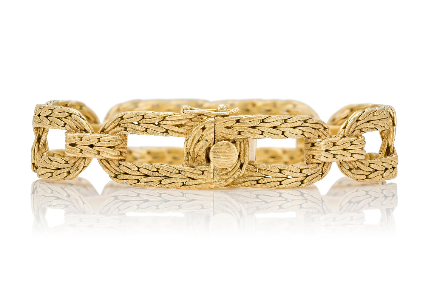 Vintage 1990s Buccellati Braided Gold Link Bracelet