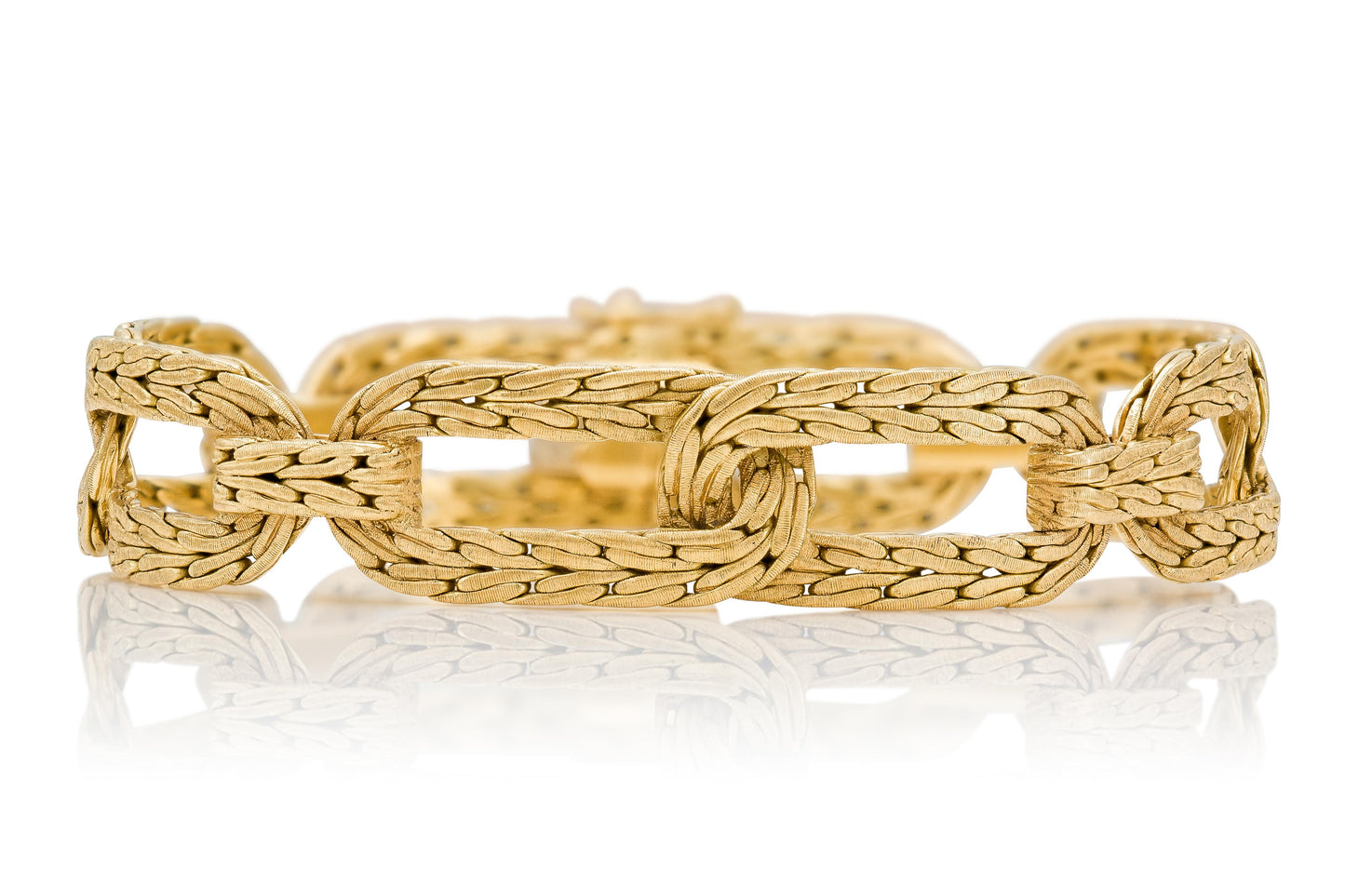 Vintage 1990s Buccellati Braided Gold Link Bracelet
