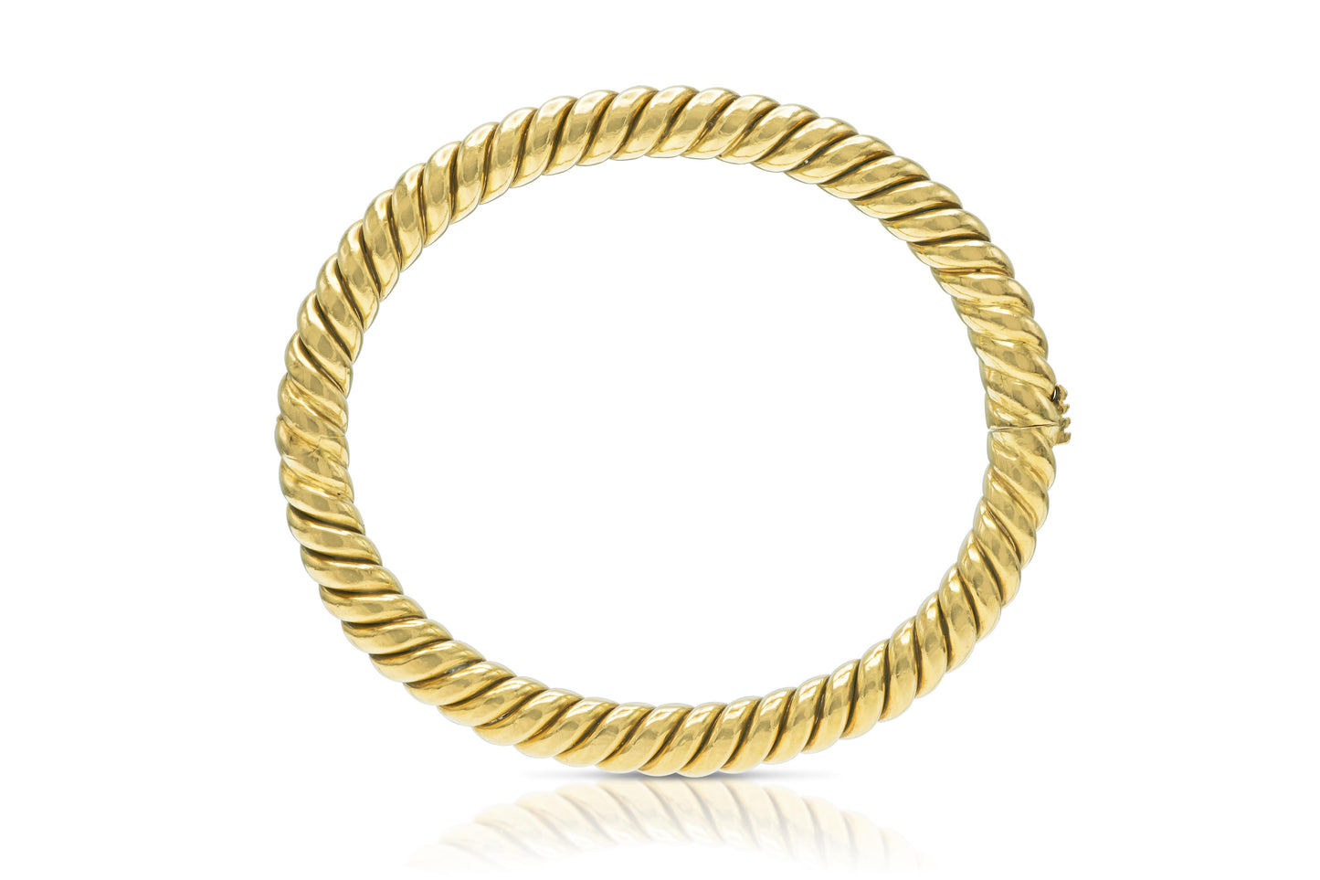 Vintage 1980s Gold Twist Bangle Bracelet