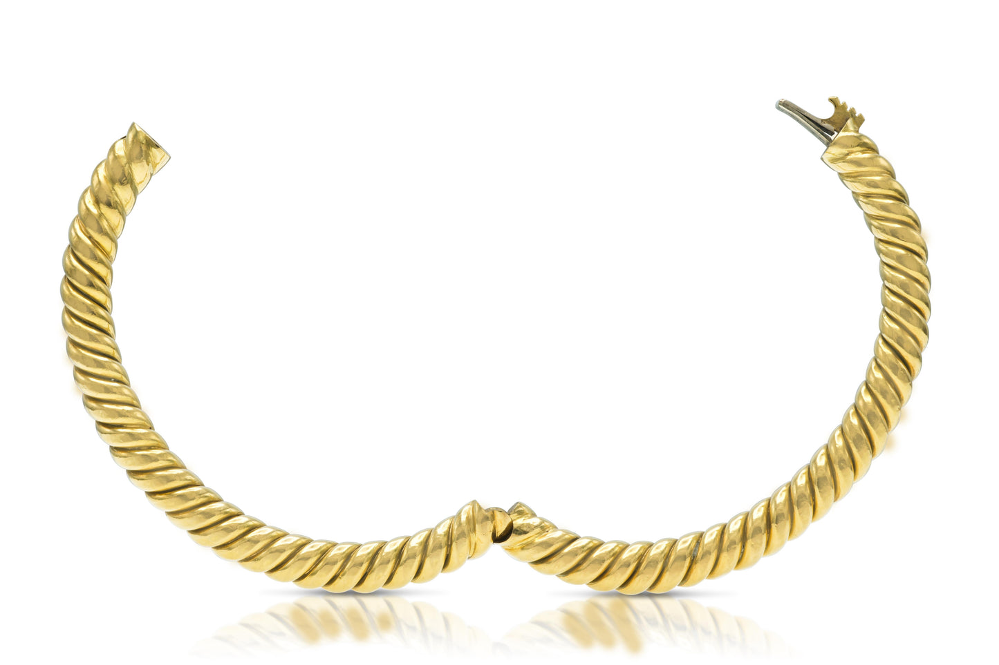 Vintage 1980s Gold Twist Bangle Bracelet