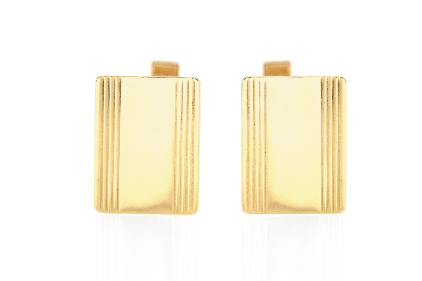 Vintage 1950s Gold Rectangular Cufflinks