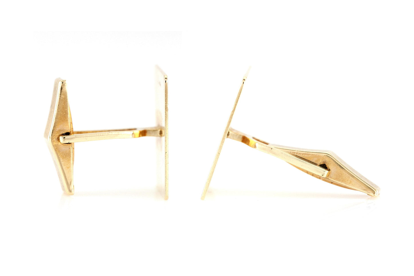 Vintage 1950s Gold Rectangular Cufflinks