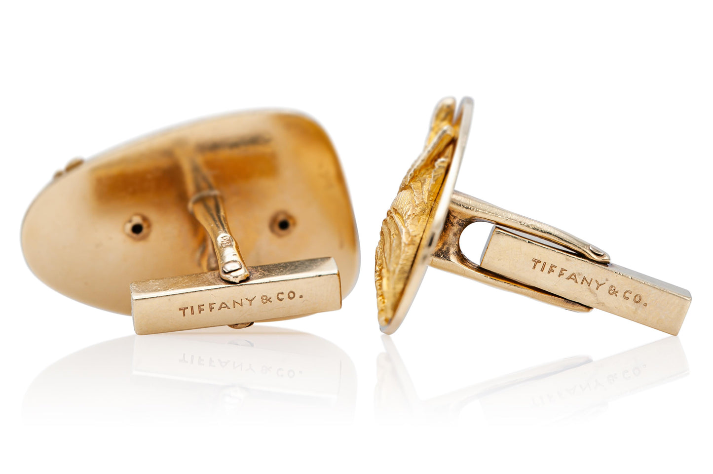 Vintage 1970s Tiffany & Co. Muskellunge Fish Cufflinks with Rubies
