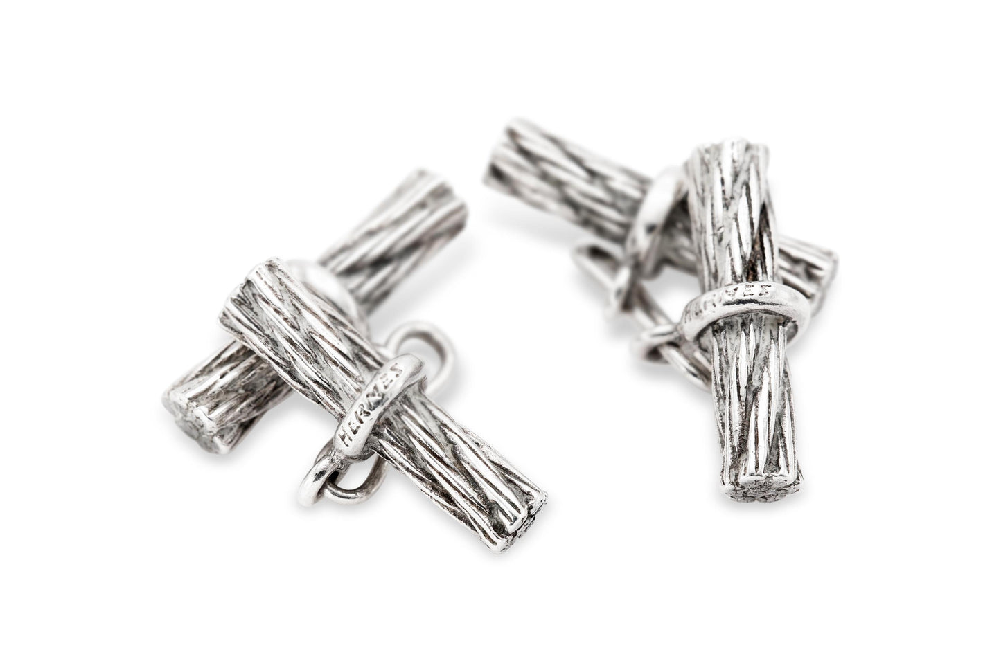 Vintage 1960s Hermes Silver Cufflinks