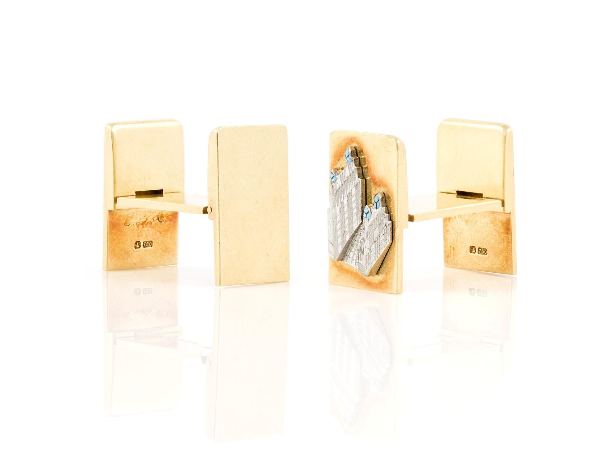 Vintage 1980s Asprey Houses of Parliament Cufflinks