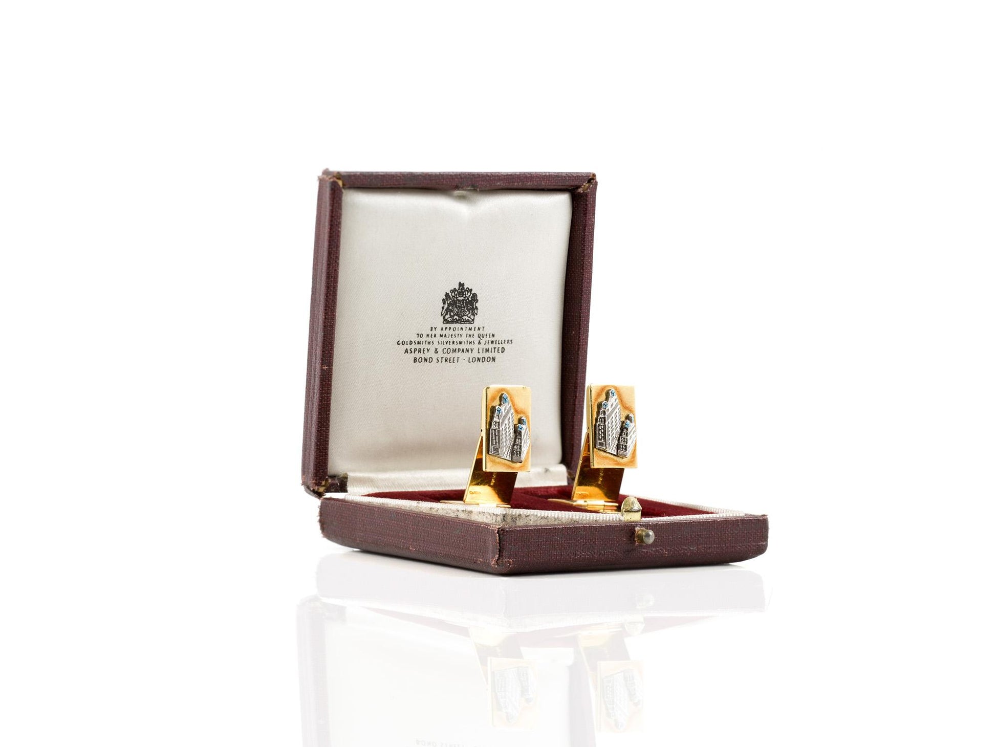 Vintage 1980s Asprey Houses of Parliament Cufflinks