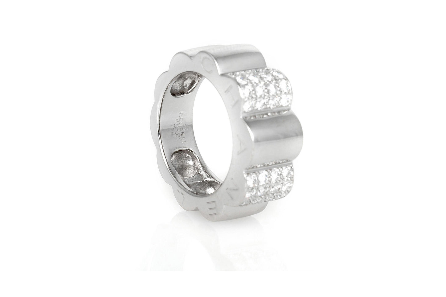Chanel Profil De Camelia Ring with Diamonds