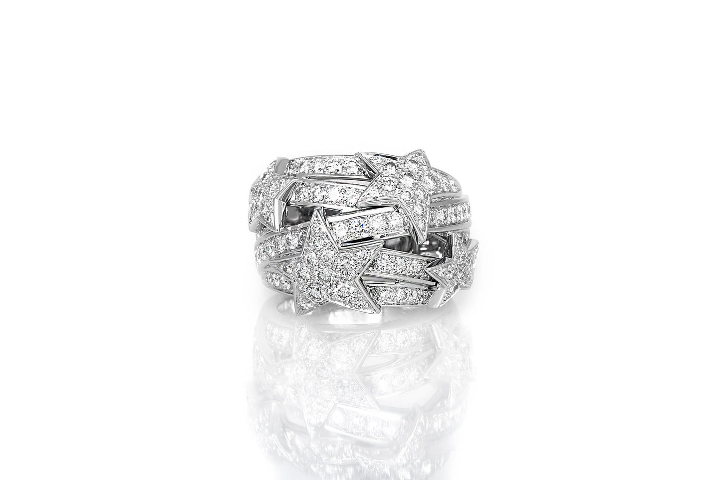 Chanel Comete Diamond Star Dome Ring