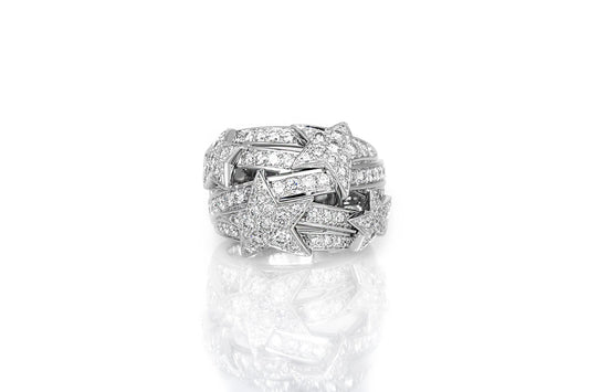 Chanel Comete Diamond Star Dome Ring