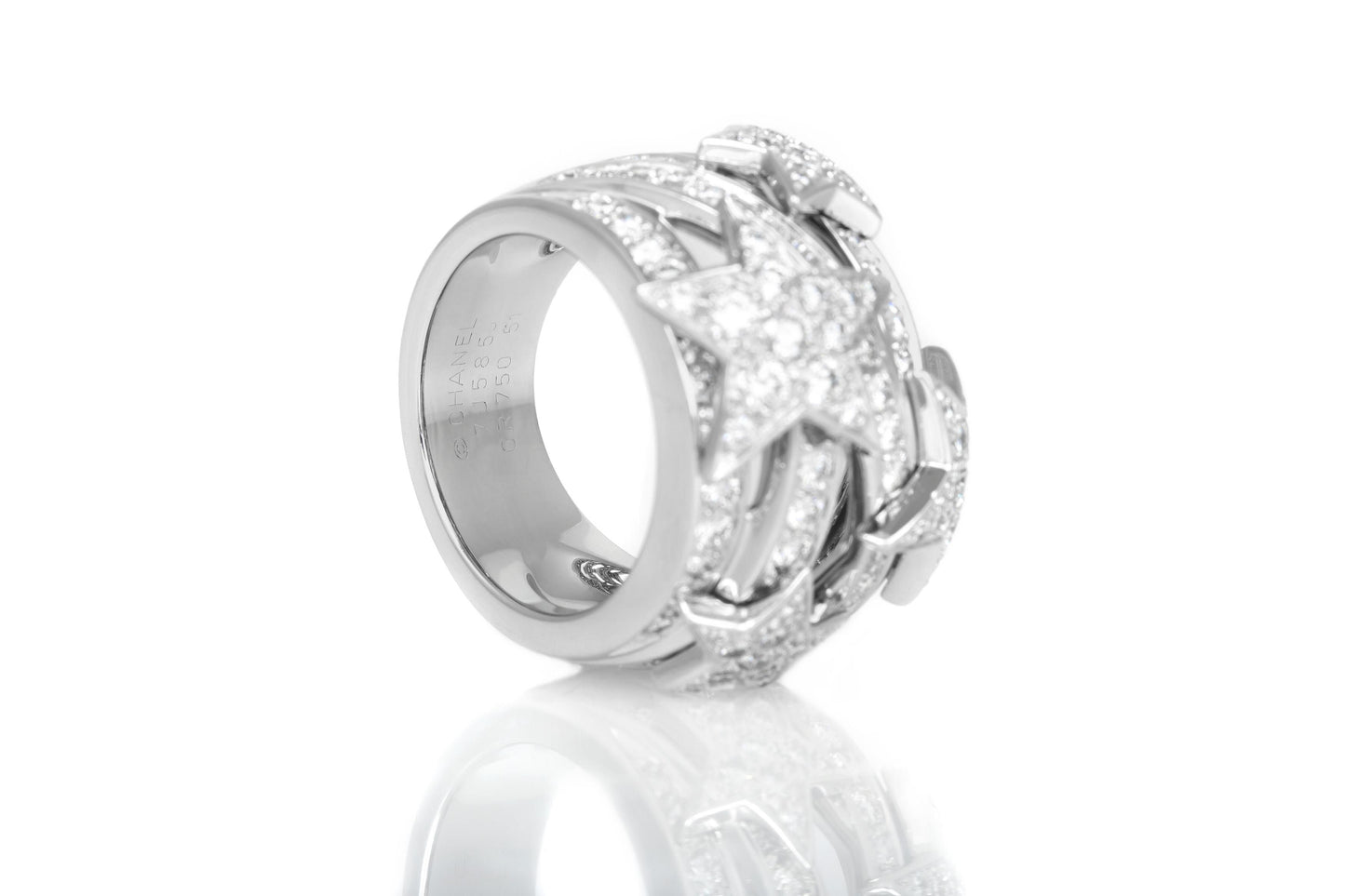 Chanel Comete Diamond Star Dome Ring