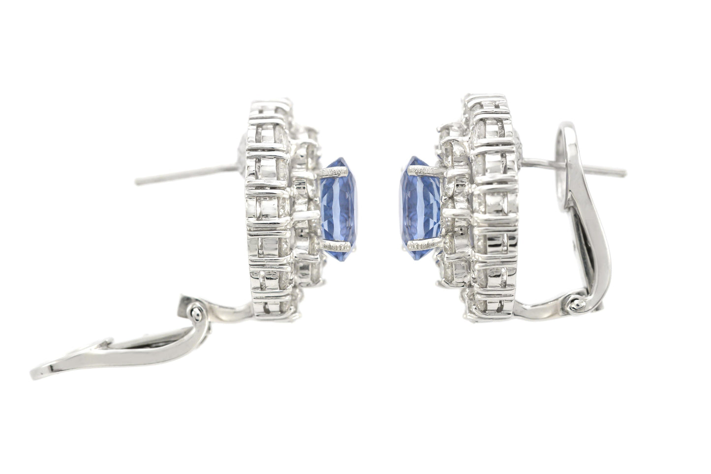 5.68 Carat Sapphire & 5.27 Carat Diamond Earrings