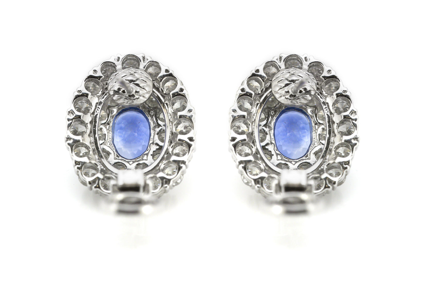 5.68 Carat Sapphire & 5.27 Carat Diamond Earrings