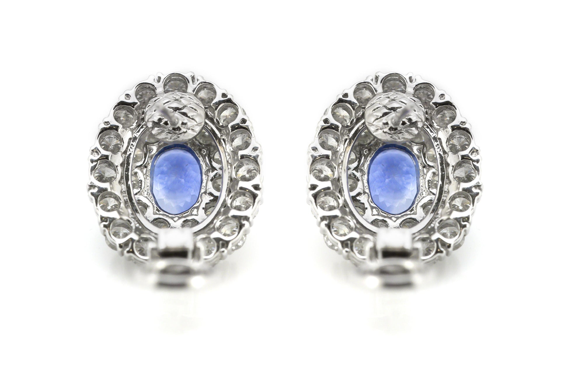 5.68 Carat Sapphire & 5.27 Carat Diamond Earrings