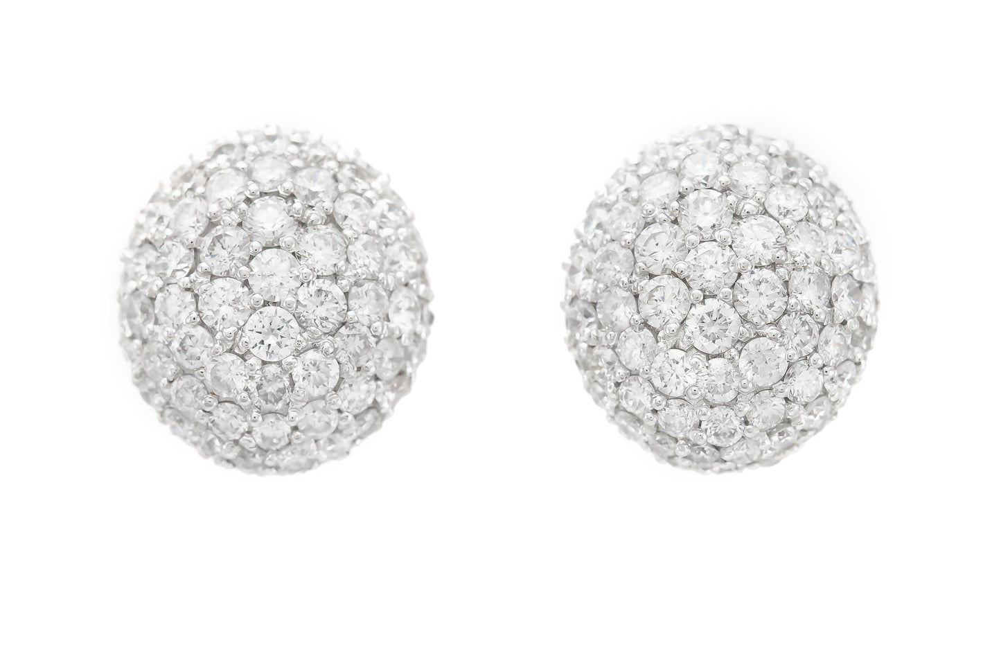 7.00 Carat Diamond Bombe Earrings